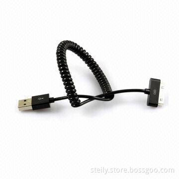 Colorful Spring USB 2.0 Data Cable for All Apple 30-pin Models, Convenient and Practical